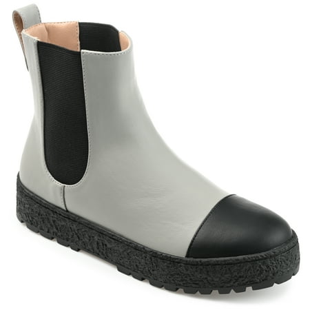 Journee Collection Womens Jenie Round Toe Flat Chelsea Booties