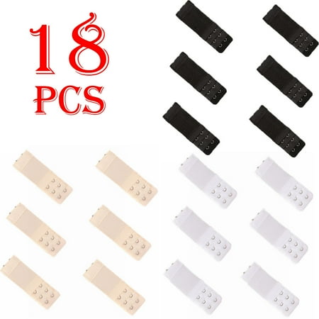 Dicasser Pack of 18 Bra Strap Extenders Extensions Elastic Extender Set 2 Hooks (White Black and Skin Colors)
Dicasser Pack of 18 Bra Strap Extenders Extensions Elastic Extender Set 2 Hooks (White Black and Skin Colors)