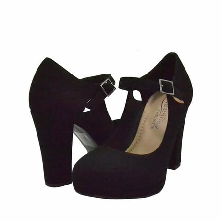 City Classified Women s Denny Classic Career Buckle Strap Pumps