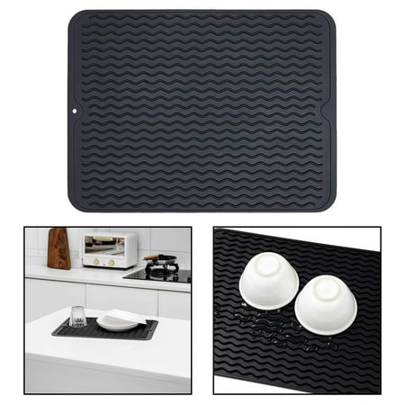 40x30cm Silicone Dish dryinginginginginging Mat Drainer Mat Protection Heat Resistant Friendly - Black
40x30cm Silicone Dish dryinginginginginging Mat Drainer Mat Protection Heat Resistant Friendly - Black