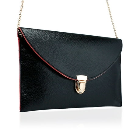 Fashion Women Handbag Shoulder Bags Envelope Clutch Crossbody Satchel Purse Leather Lady Messenger Hobo Bag (Mother's Day Gift) - Black