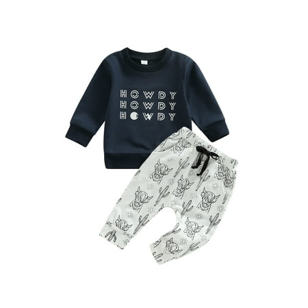 Calsunbaby Toddler Baby Boys Autumn Outfit Sets Long Sleeve Letter Print Tops + Cactus Print Drawstring Pants Navy Blue 3-6 Months
Calsunbaby Toddler Baby Boys Autumn Outfit Sets Long Sleeve Letter Print Tops + Cactus Print Drawstring Pants Navy Blue 3-6 Months