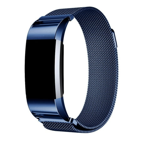 8 colors Fashion Replacement Magnetic Loop Strap Stainless Steel Wrist Band for Fit-bit Charge 2 Two size