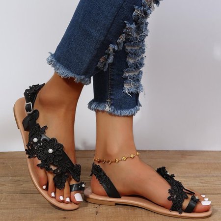 Wirdiell Summer Womens Lace Flower Open Toe Casual Shoes Flats Comfortable Roman Sandals
Wirdiell Summer Womens Lace Flower Open Toe Casual Shoes Flats Comfortable Roman Sandals