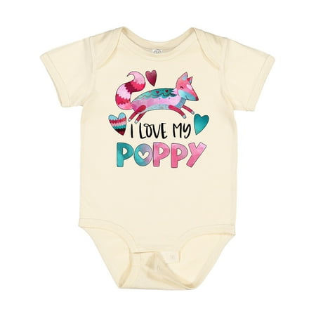 Inktastic I Love My Poppy Pink and Blue Fox with Hearts Gift Baby Boy or Baby Girl Bodysuit 
Inktastic I Love My Poppy Pink and Blue Fox with Hearts Gift Baby Boy or Baby Girl Bodysuit