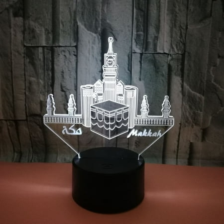 3D LED Optical Illusion Acrylic Night Light with Remote & Smart Touch 7 Colors Changing(mosque)
3D LED Optical Illusion Acrylic Night Light with Remote & Smart Touch 7 Colors Changing(mosque)