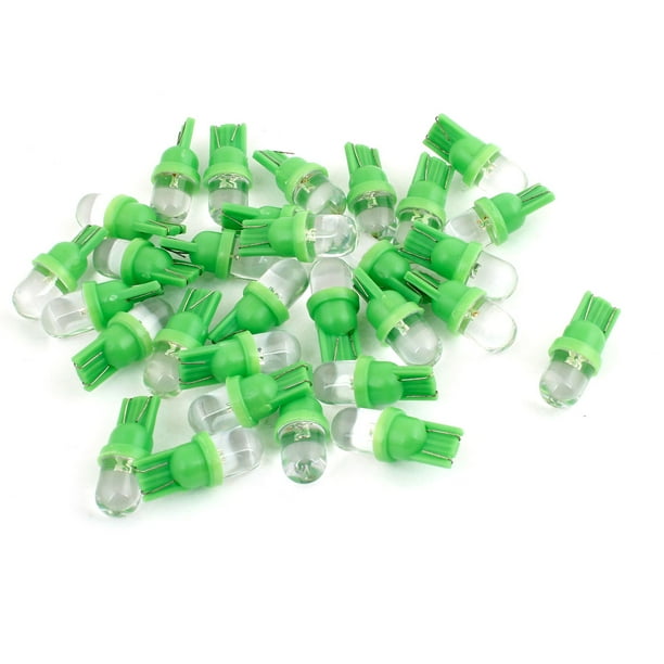 Unique Bargains 30pcs T10 194 168 W5W Green Car Auto Interior Map Backup Light Bulb DC 12V