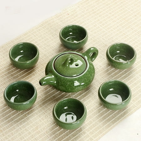 Chinese Tea Set Porcelain Teapot with 6 Ceramic Tea Cups Home Ornaments New