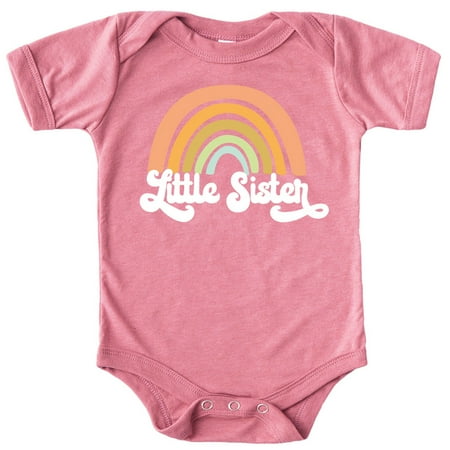 Retro Rainbow Little Sister Sibling Reveal Announcement Bodysuit for Baby Girls Sibling Outfits White on Mauve Bodysuit 12 Months
Retro Rainbow Little Sister Sibling Reveal Announcement Bodysuit for Baby Girls Sibling Outfits White on Mauve Bodysuit 12 Months