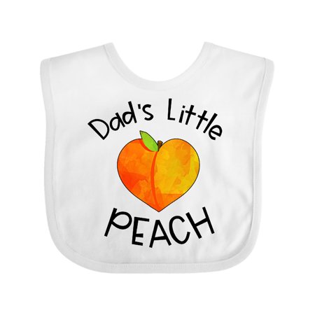 Inktastic Dad s Little Peach Cute Peach Heart Gift Baby Boy or Baby Girl Bib