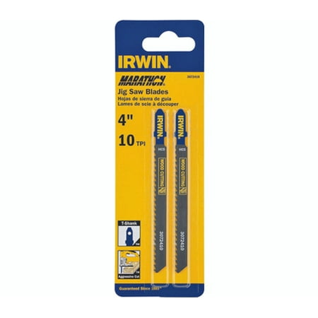Irwin 3072410 Marathon Jigsaw Blade 4 Inch 10 Tooth Carbon