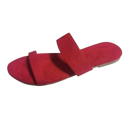 2023 Summer Savings! WJSXC Womens Sandals Clearance Womens Flat Shoes Ladies Beach Sandals Summer Non-Slip Causal Slippers Wine 6
2023 Summer Savings! WJSXC Womens Sandals Clearance Womens Flat Shoes Ladies Beach Sandals Summer Non-Slip Causal Slippers Wine 6