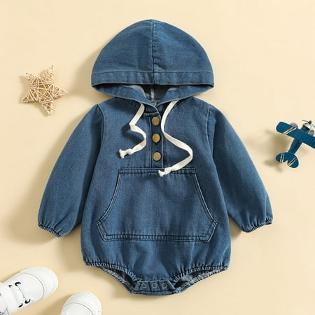 niuredltd boys girls long sleeve solid denim hooded pullover romper with pocket sweatshirt bodysuits
niuredltd boys girls long sleeve solid denim hooded pullover romper with pocket sweatshirt bodysuits