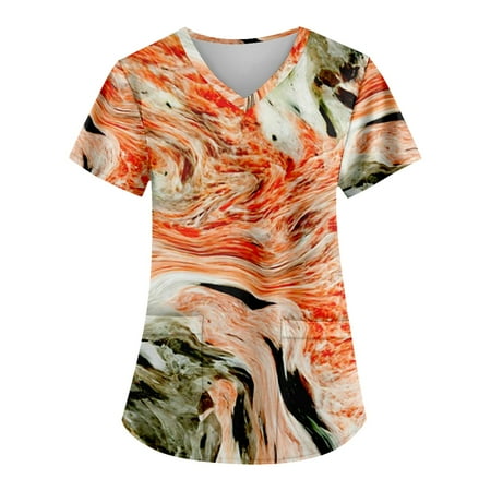 EHTMSAK Scrubs Tops Prints Floral with Pocket Classic Fit V-Neck Short Sleeve Scrub Top Vermilion 4X
EHTMSAK Scrubs Tops Prints Floral with Pocket Classic Fit V-Neck Short Sleeve Scrub Top Vermilion 4X
