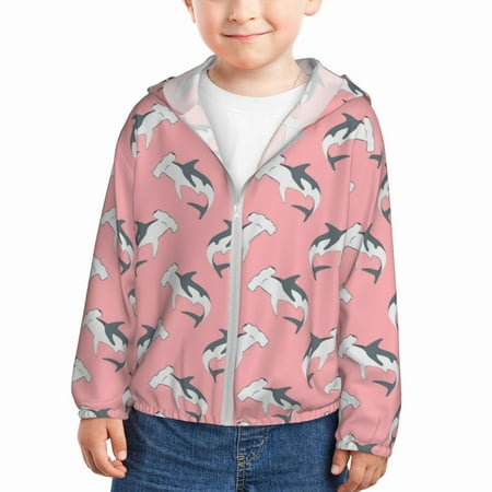 Rash Guard for Boys Girls - Pink Hammerhead Shark Lightweight Long Sleeve Sun Protection Jacket Hooded Cooling Swim Shirt with Zipper for Toddler Kids Children
Rash Guard for Boys Girls - Pink Hammerhead Shark Lightweight Long Sleeve Sun Protection Jacket Hooded Cooling Swim Shirt with Zipper for Toddler Kids Children