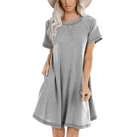 Women s Summer Short Sleeve Dress Casual O Neck Loose Fit Nightgowns Oversize Swing Dresses with Pockets
Women s Summer Short Sleeve Dress Casual O Neck Loose Fit Nightgowns Oversize Swing Dresses with Pockets