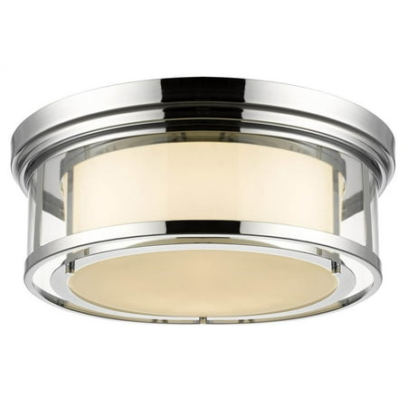 Z-Lite Luna 4 Light Flush Mount in Chrome