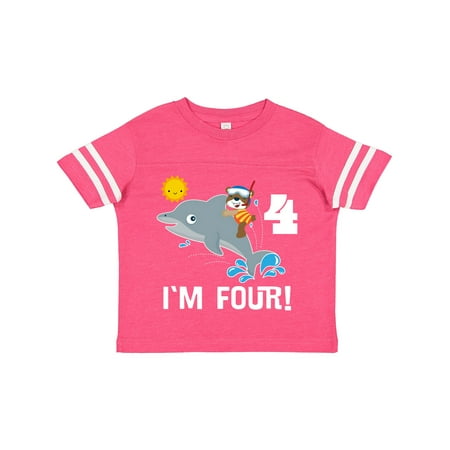 Inktastic 4th Birthday Party Dolphin 4 Year Old Gift Toddler Boy or Toddler Girl T-Shirt
Inktastic 4th Birthday Party Dolphin 4 Year Old Gift Toddler Boy or Toddler Girl T-Shirt