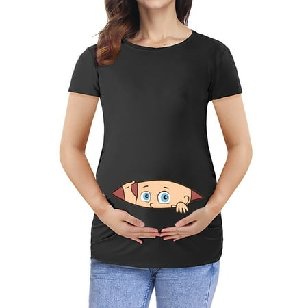 UMfun Women Maternity Clothes Summer Tops Short Sleeve Cartoon Print Tops T-shirt Pregnancy Clothes for Breastfeeding
UMfun Women Maternity Clothes Summer Tops Short Sleeve Cartoon Print Tops T-shirt Pregnancy Clothes for Breastfeeding