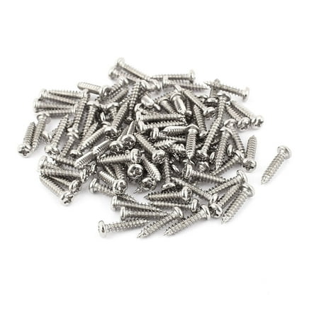 100pcs M3 x 14mm Stainless Steel Cross pan Head Self Tapping Screws Bolts