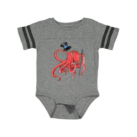 Inktastic Formal Octopus with Top Hat and Cane Gift Baby Boy or Baby Girl Bodysuit