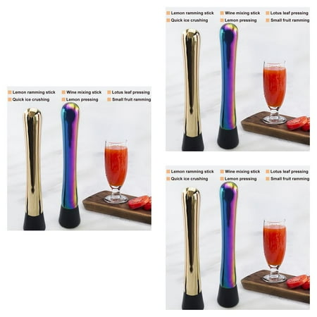 3pcs Stainless Steel Cocktail Muddler Ice Crusher Wine Mixing Stick for Bars Catering Home Golden
3pcs Stainless Steel Cocktail Muddler Ice Crusher Wine Mixing Stick for Bars Catering Home Golden