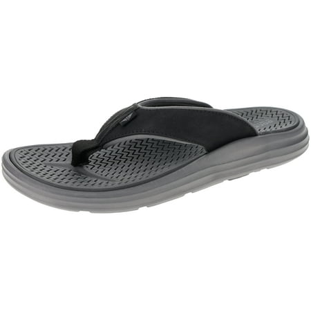 Dockers Mens Canvas Thong Sandals Black Size 8