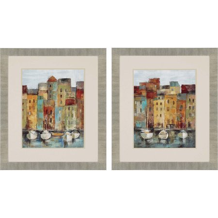 Paragon Scenic Contemporary Old Town Port Pack of 2 Wall Art 3628