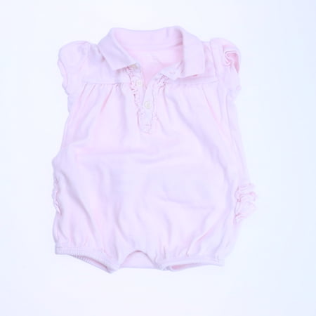 Pre-owned Ralph Lauren Girls Light Pink Romper size: 9 Months