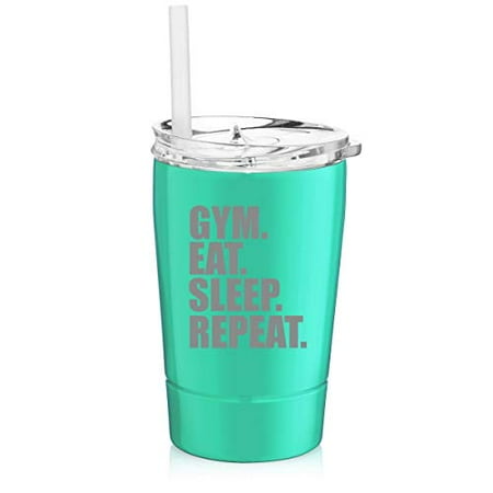 12 oz Tumbler Double Wall Stainless Steel Vacuum Insulated Coffee Travel Mug With Straw Gym Eat Sleep Repeat (Light Blue)
12 oz Tumbler Double Wall Stainless Steel Vacuum Insulated Coffee Travel Mug With Straw Gym Eat Sleep Repeat (Light Blue)