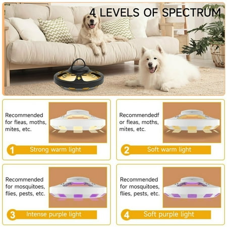 For Home Light Trap Lamp for Indoor with Sticky Pads Natural Catcher Light Odorless with 4 Modes for Carpets Bedding House
For Home Light Trap Lamp for Indoor with Sticky Pads Natural Catcher Light Odorless with 4 Modes for Carpets Bedding House