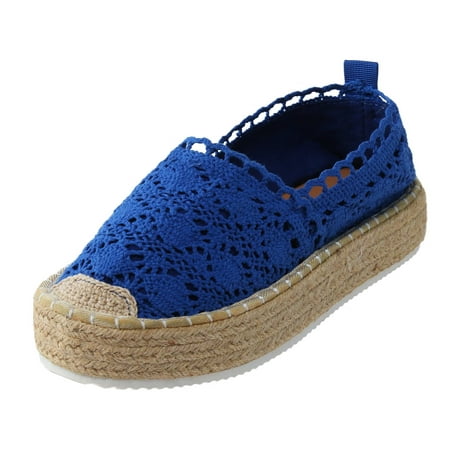 

Casual Shoes for Men Women Hollow Platform Casual Shoes Solid Color Breathable Wedge Espadrilles Women S Business Casual Shoes Pu Sky Blue 38