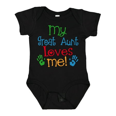 Inktastic My Great Aunt Loves Me Gift Baby Boy or Baby Girl Bodysuit