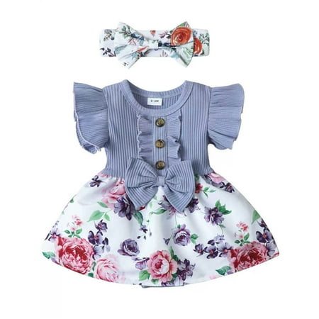 Baby Girls Dress Flying Sleeve Bow Design Floral Print Fart Coat Crawl Clothes Summer Clothes Party Dresses
Baby Girls Dress Flying Sleeve Bow Design Floral Print Fart Coat Crawl Clothes Summer Clothes Party Dresses