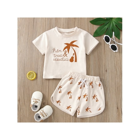 Lieserram Baby Boys Summer Outfits 6 12 24 Months 3T 4T Short Sleeve Tree Print Crew Neck T-Shirt+ Short Pants
Lieserram Baby Boys Summer Outfits 6 12 24 Months 3T 4T Short Sleeve Tree Print Crew Neck T-Shirt+ Short Pants