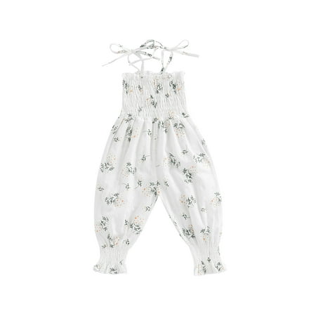 Calsunbaby Toddlers Baby Girls Summer Jumpsuit Infants Floral Shoulder Straps Tie Ruched Long Romper Sling Long Pants One-Piece Jumpsuit
Calsunbaby Toddlers Baby Girls Summer Jumpsuit Infants Floral Shoulder Straps Tie Ruched Long Romper Sling Long Pants One-Piece Jumpsuit