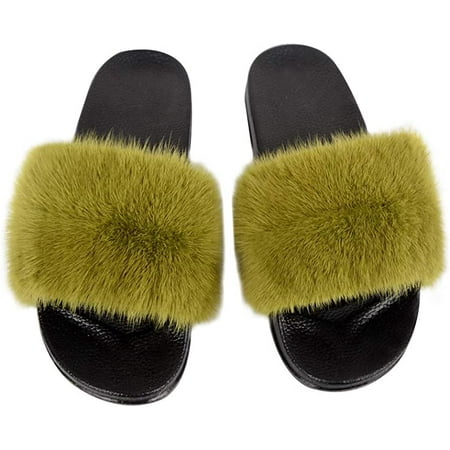 Women s Fur Slides Fluffy Fur Lovely Slipper Rubber Flat Non-Slip Casual Slippers for Ladies Multicolor
Women s Fur Slides Fluffy Fur Lovely Slipper Rubber Flat Non-Slip Casual Slippers for Ladies Multicolor