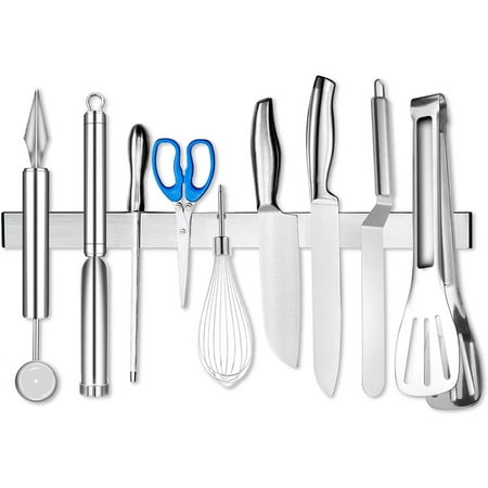 Seenda 16 Inch Magnetic Strip for Knives Kitchen with Multipurpose Use as Knife Holder Knife Rack Knives Bar Kitchen Utensil Holder Tool Holder for Garage and Kitchen Organizer
Seenda 16 Inch Magnetic Strip for Knives Kitchen with Multipurpose Use as Knife Holder Knife Rack Knives Bar Kitchen Utensil Holder Tool Holder for Garage and Kitchen Organizer