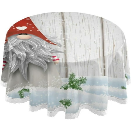 SKYSONIC Round Tablecloth 60In Snow Christmas Gnome Table Cover Water Resistant Spill Proof Large Table Cover for Indoor & Outdoor Family Gathering Dinner BBQ Christmas Decoration49
SKYSONIC Round Tablecloth 60In Snow Christmas Gnome Table Cover Water Resistant Spill Proof Large Table Cover for Indoor & Outdoor Family Gathering Dinner BBQ Christmas Decoration49