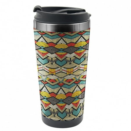 African Travel Mug Folk Art Sharp Motifs Steel Thermal Cup 16 oz by Ambesonne
African Travel Mug Folk Art Sharp Motifs Steel Thermal Cup 16 oz by Ambesonne