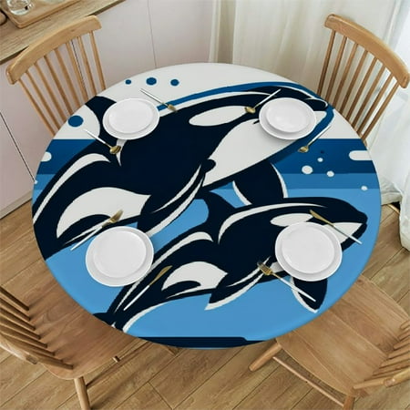 BCIIG Orcas Round Table Cover Stain Resistant Washable Indoor Outdoor Tablecloth Kitchen Dining Wedding Parties Waterproof 100% Polyester Fiber 38-42
BCIIG Orcas Round Table Cover Stain Resistant Washable Indoor Outdoor Tablecloth Kitchen Dining Wedding Parties Waterproof 100% Polyester Fiber 38-42