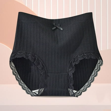 Mishuowoti Womens Cotton Underwear High Waist Stretch Briefs Soft Underpants Breathable Ladies Panties