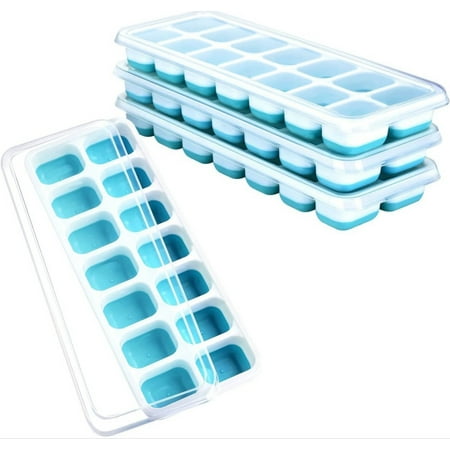 YOWELL Ice Trays 4 Packs Easy- Ice Cube Tray with Removable Lid for Cocktail Beer Stackable Flexible Ice Molds-4 Blue
YOWELL Ice Trays 4 Packs Easy- Ice Cube Tray with Removable Lid for Cocktail Beer Stackable Flexible Ice Molds-4 Blue