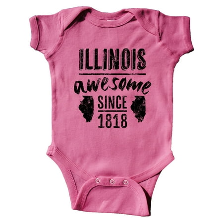 Inktastic Illinois Awesome Since 1818 Gift Baby Boy or Baby Girl Bodysuit