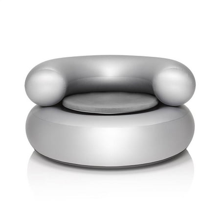 Inflatable Seat in Silver and Light Gray