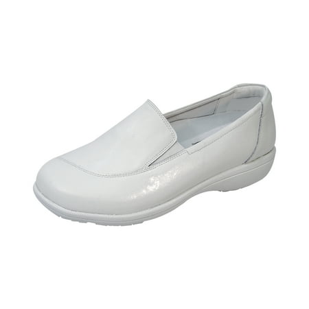 24 HOUR COMFORT Lila Wide Width Professional Sleek Shoe WHITE 12