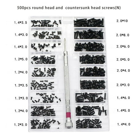 500pcs 18 Types Mini Screw Diy Kit for Laptop Assemble Repair Screw Fastener with 1.6mm Screwdriver
500pcs 18 Types Mini Screw Diy Kit for Laptop Assemble Repair Screw Fastener with 1.6mm Screwdriver