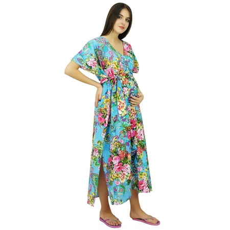 Bimba Cotton Maternity Kaftan Hospital Delivery Gown Nursing Moms Caftan
