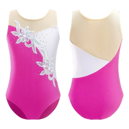 Aislor Kids Girls Diamonds Adorned Ballet Dance Athletic Unitard Skating Leotard Mesh Patchwork Sequins Bodysuit
Aislor Kids Girls Diamonds Adorned Ballet Dance Athletic Unitard Skating Leotard Mesh Patchwork Sequins Bodysuit