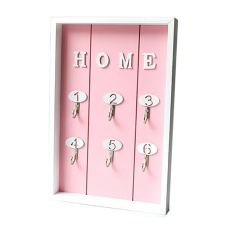 Hhdxre Wall Mounted Key Holder Wooden Key Hanger with 6 Hook Wall Decorative Holder(Pink)
Hhdxre Wall Mounted Key Holder Wooden Key Hanger with 6 Hook Wall Decorative Holder(Pink)